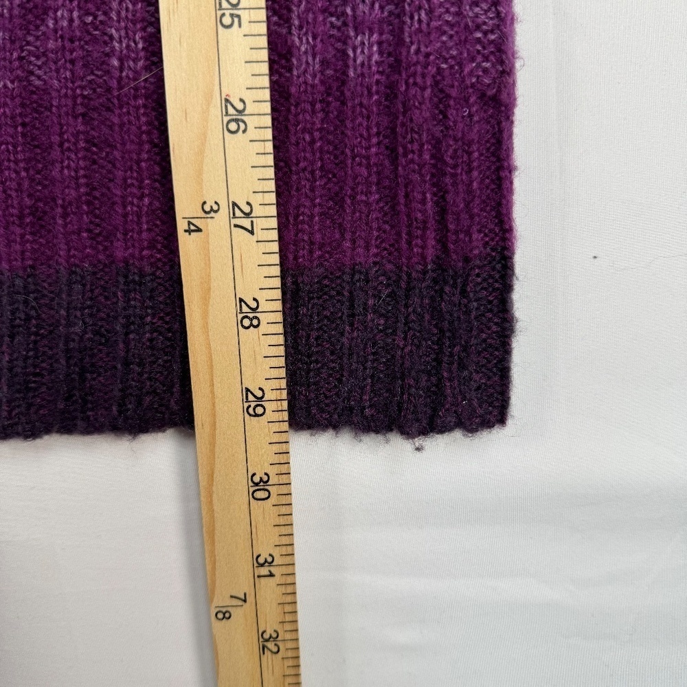 Allison Brittany Knit Surplice Sweater Womens Size S Purple Short Sleeve - Picture 7 of 8